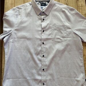 7 Diamonds Men's Light Lavender Short-Sleeve Button-Down Shirt